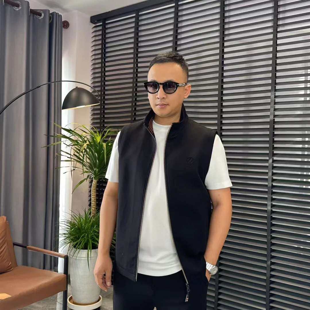 张先生欧货•85052秋冬男士净版轻商务轻奢立领马甲