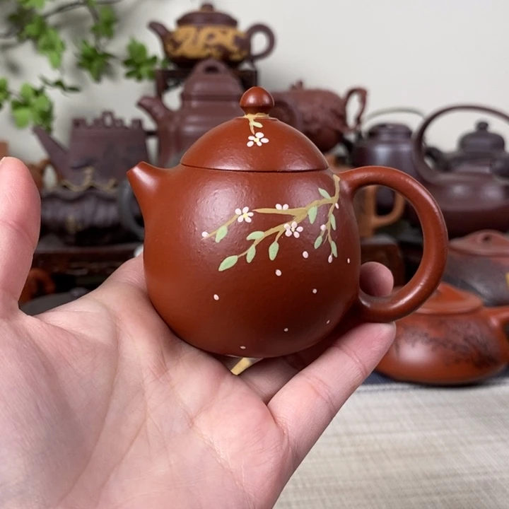紫砂茶壶朱泥龙蛋