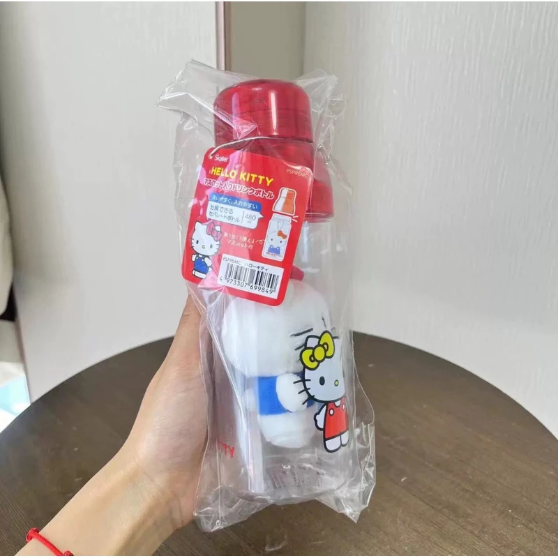 【日版正品】三丽鸥联名kitty凉水壶夏季水杯卡通女孩杯带玩偶480ML