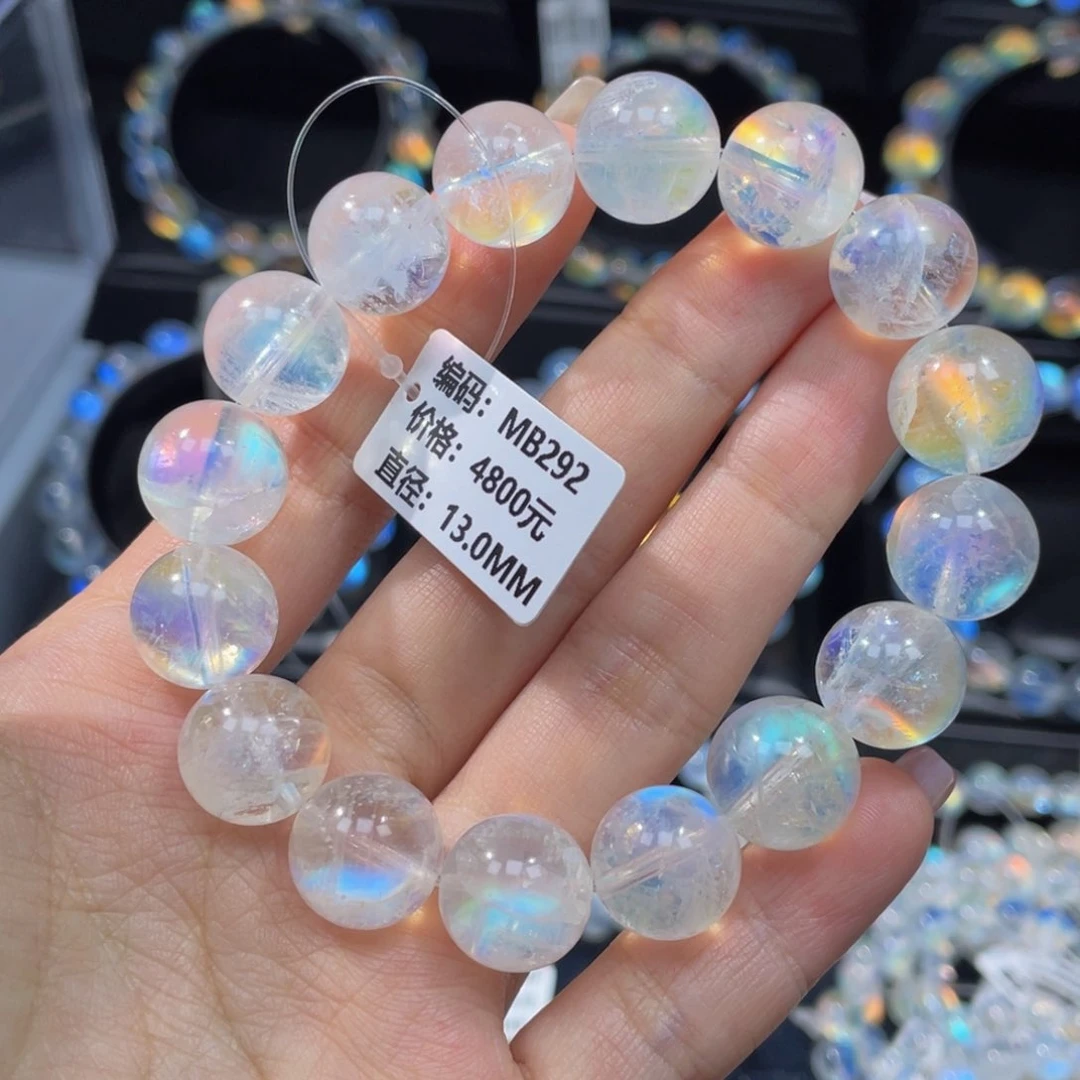 月光石手串未镶嵌MB292马岛彩月光手串13.0mm