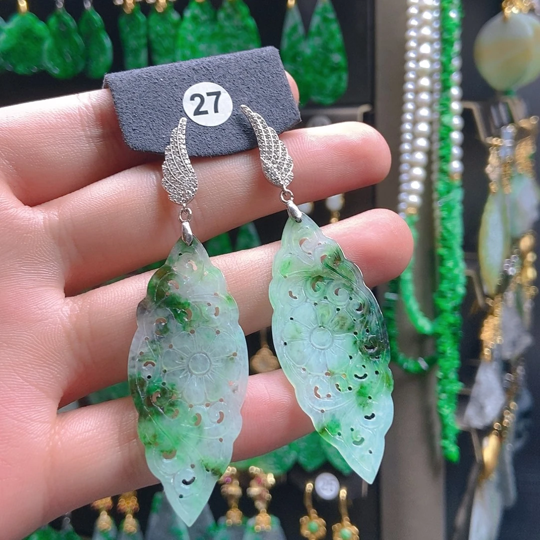 翡翠未镶嵌耳饰翡翠