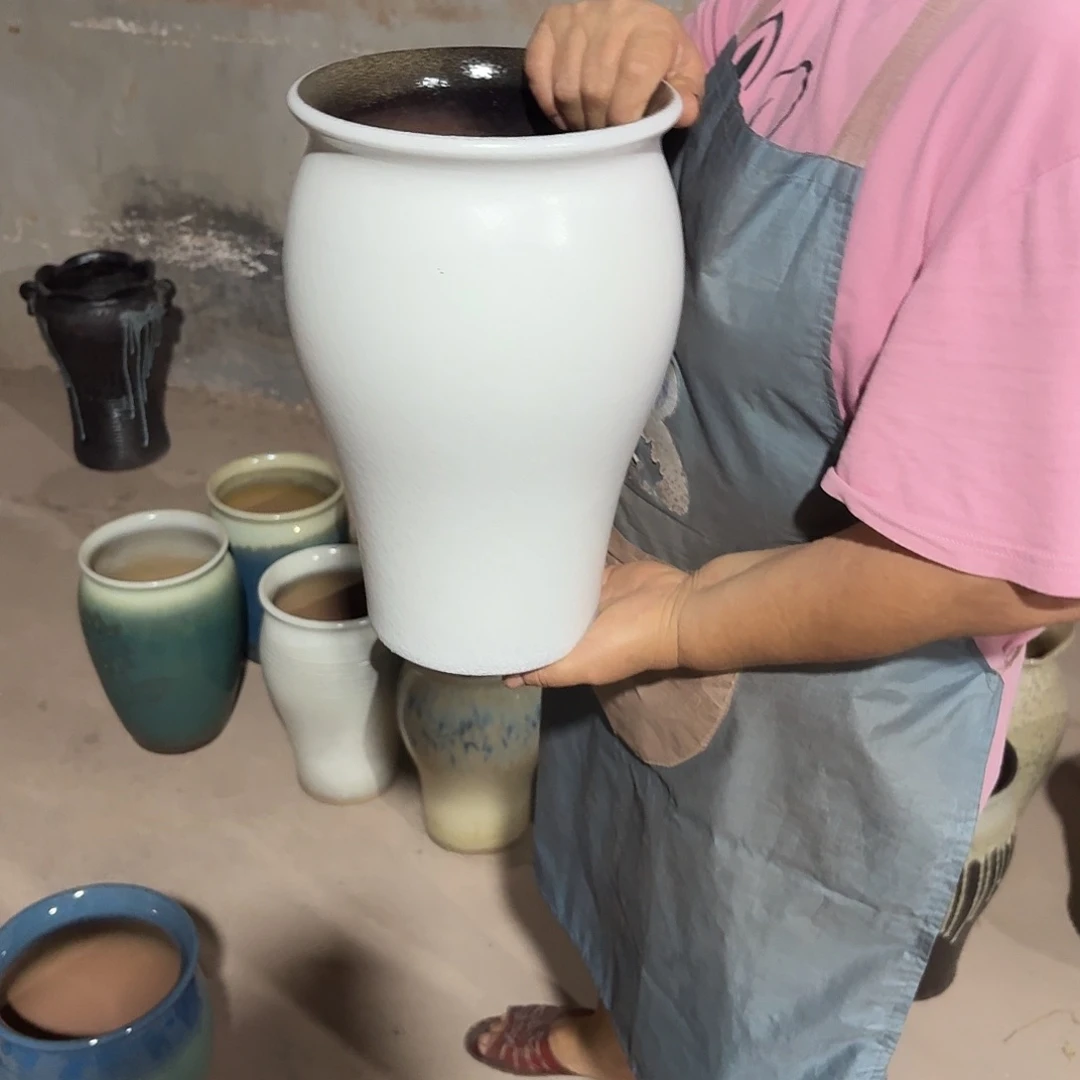 紫砂花盆口20高32