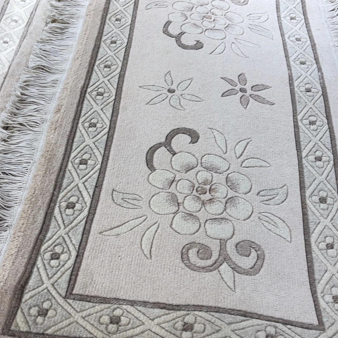 羊毛55×110纯羊毛加厚手工地毯