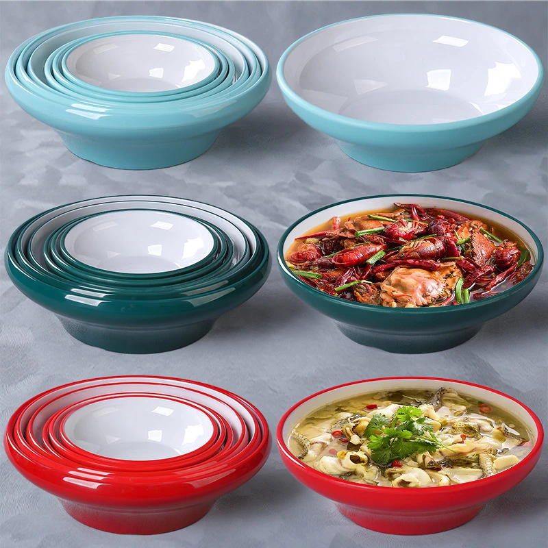 密胺仿瓷酸菜鱼大盆碗麻辣烫大号汤碗毛血旺饭店商用水煮肉片汤盆