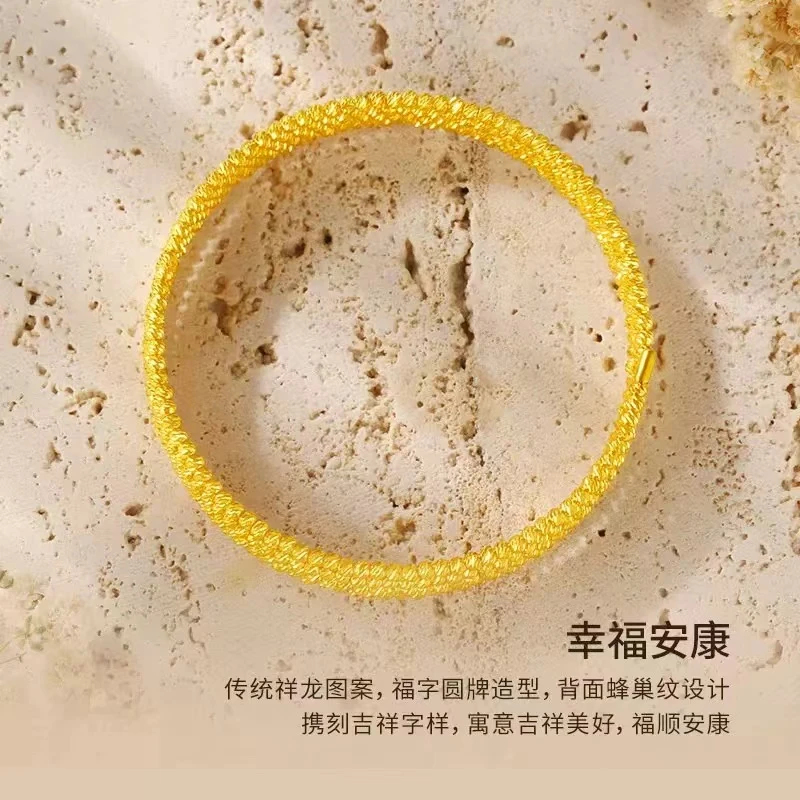 足银手链 足银999 蹦迪手链 简约简约素圈磨砂单圈