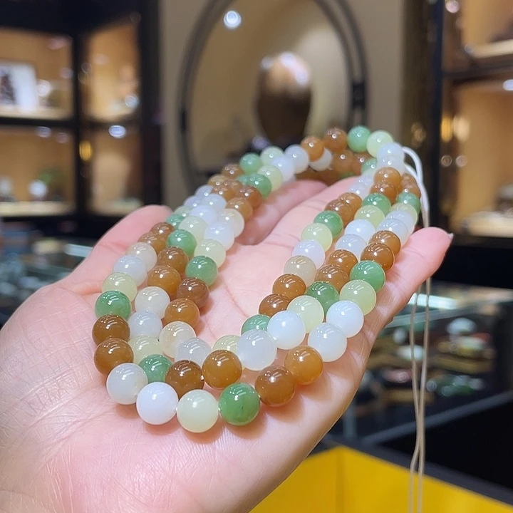 颈饰未镶嵌和田玉/多圈8mm