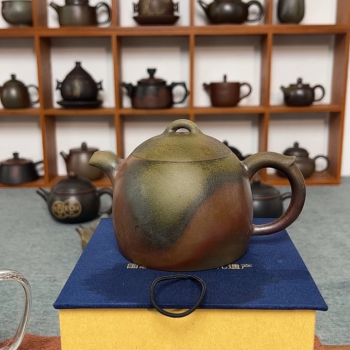 壶柴烧坭兴陶秦权壶280cc纯手工制作微微瑕