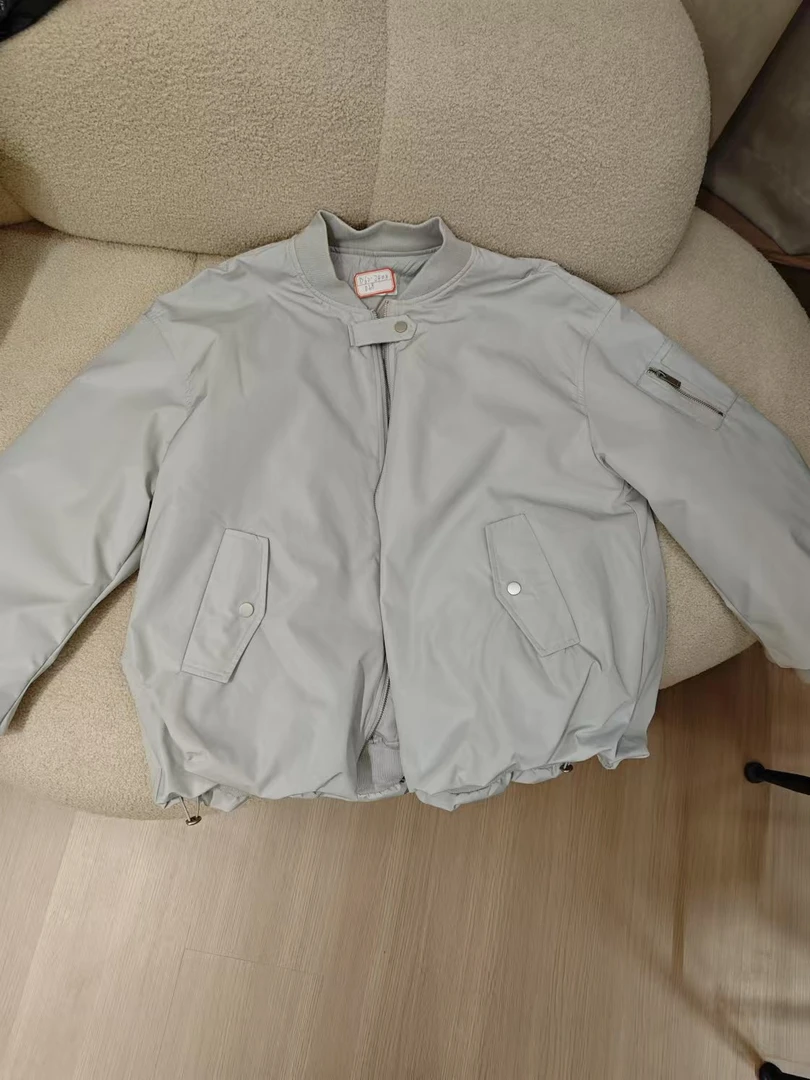 XUZI YU.纯色拉链棒球棉服外套D62-2408038