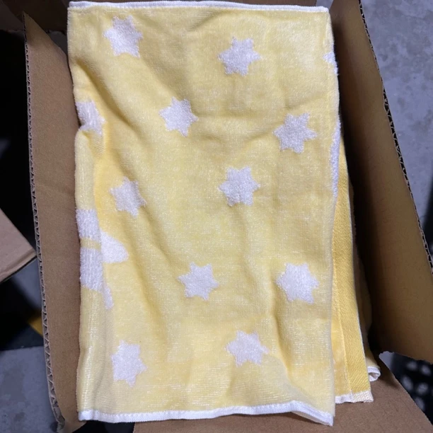 百货 4072 黄色星星毛巾发3