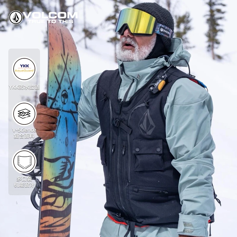 VOLCOMGPT IGUCHI联名 滑雪功能马甲SLACKVEST G0652414