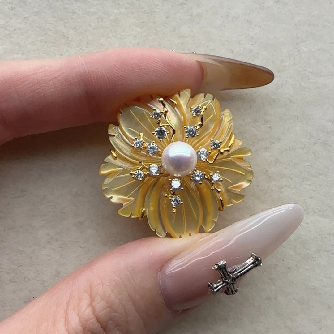 淡水珍珠胸针12未镶嵌