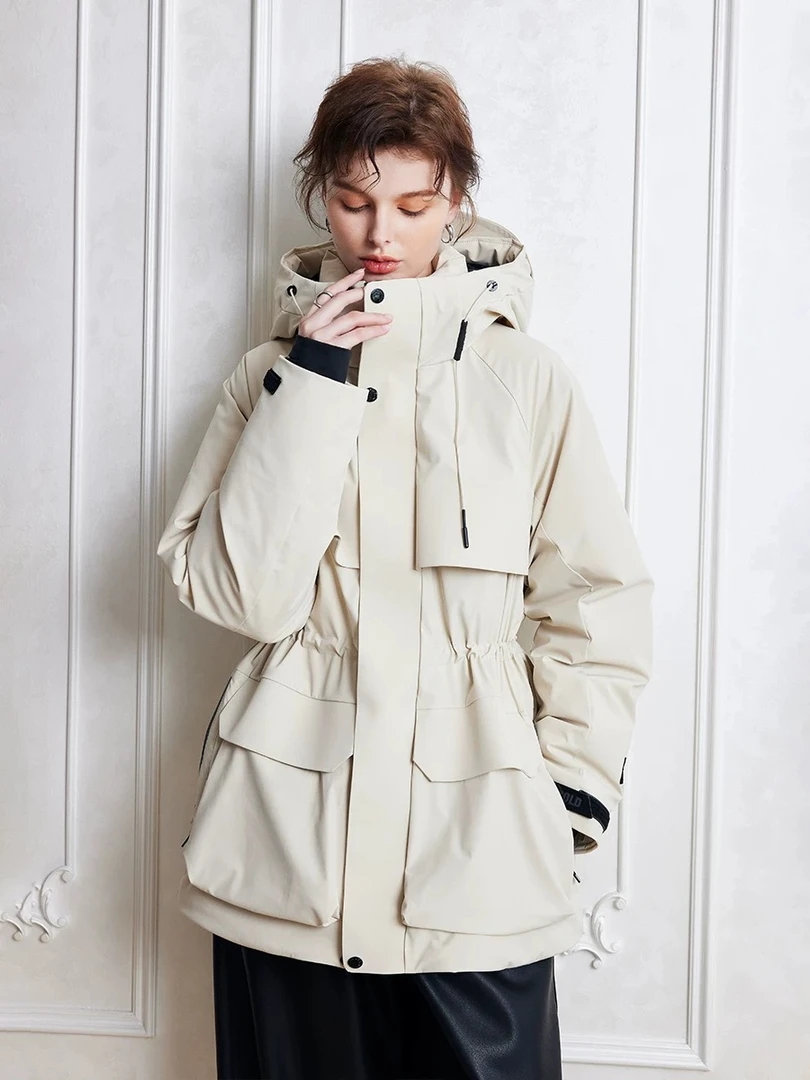 【现货】黑金羽绒服风壳4.0五分户外收腰中长女款羽绒服