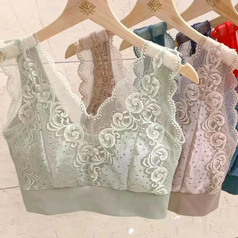蕾丝抹胸美背，可放置各种义乳，柔软蕾丝，阳离子内里干爽舒适
