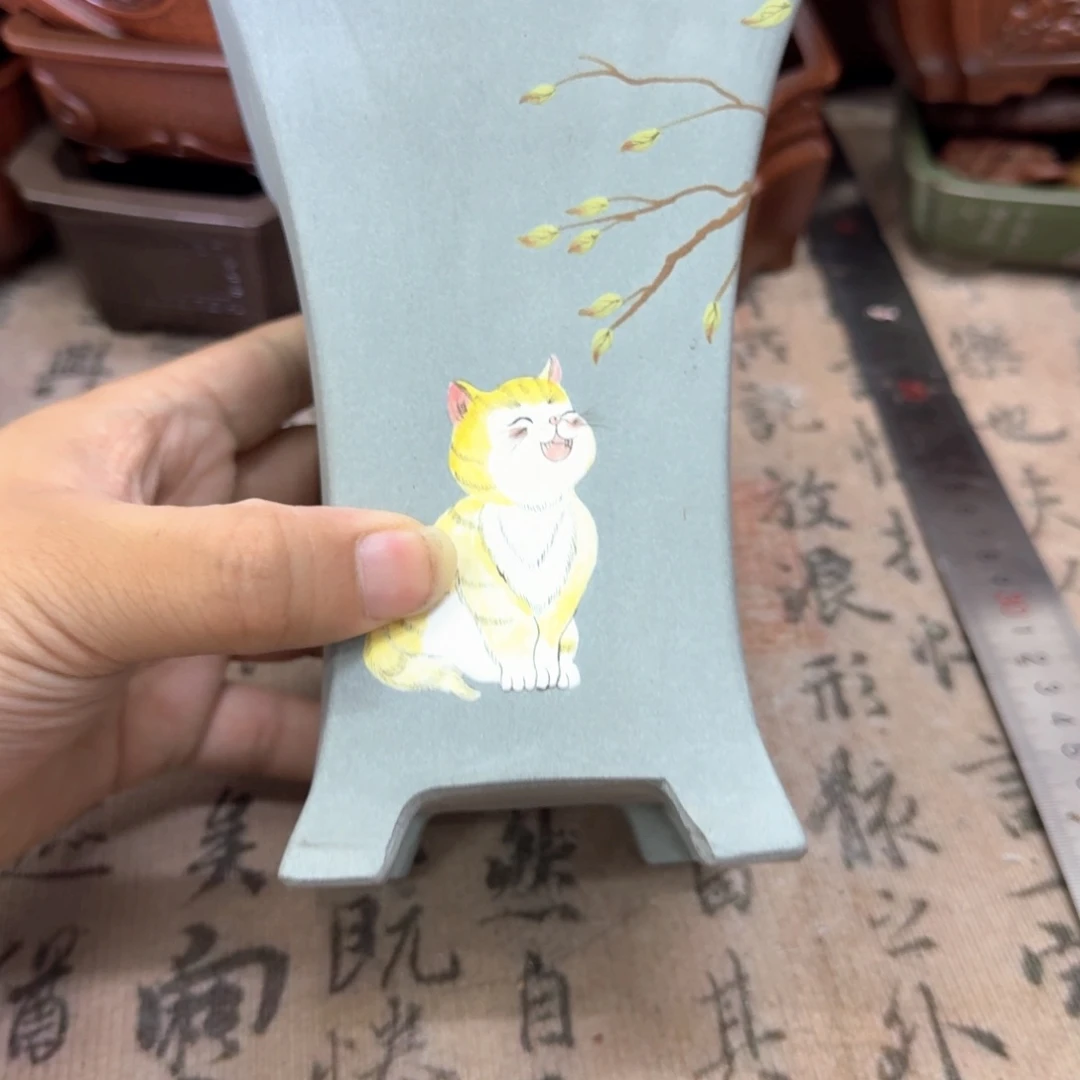 紫砂花盆9x15.5内经紫砂花盆