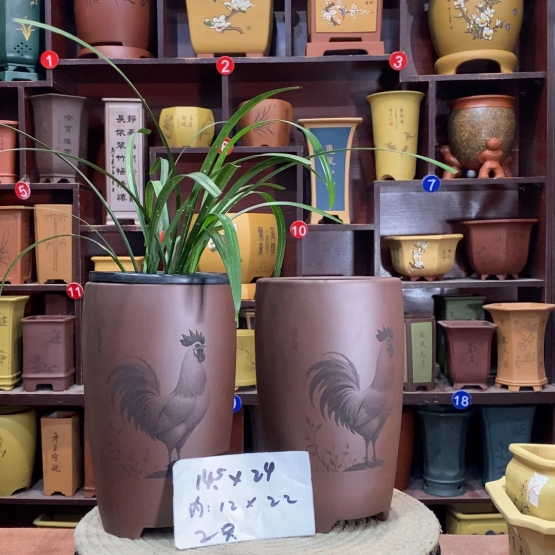 紫砂艺术紫砂花盆