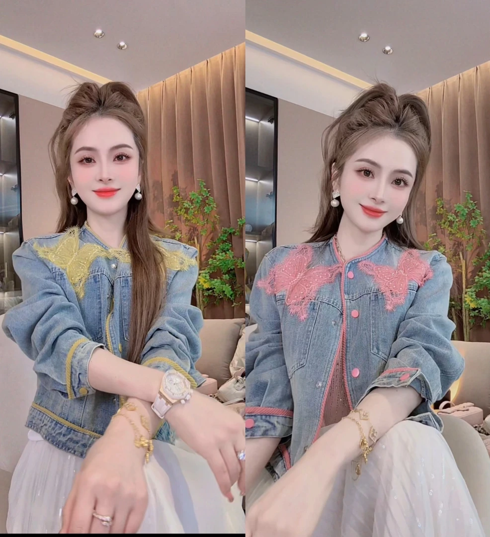 SS.studio/双双“芬芳蝴蝶”2025新款春款气质显瘦时尚百搭牛仔外套