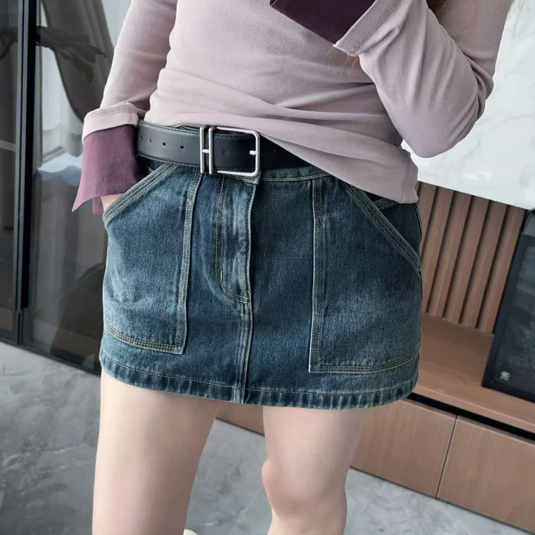 2025春夏季新款牛仔高腰时尚百搭夏季复古包臀半身裙#YTSZ759Y