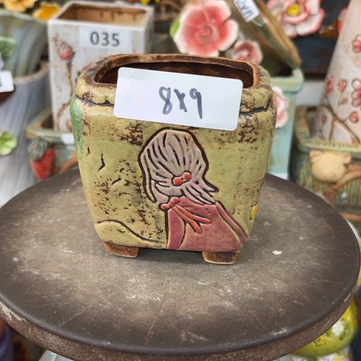 紫砂花盆粗陶材质多肉花盆