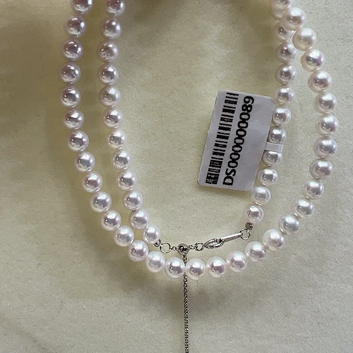 银S925镶嵌淡水珍珠颈饰➕5.6极光炫彩