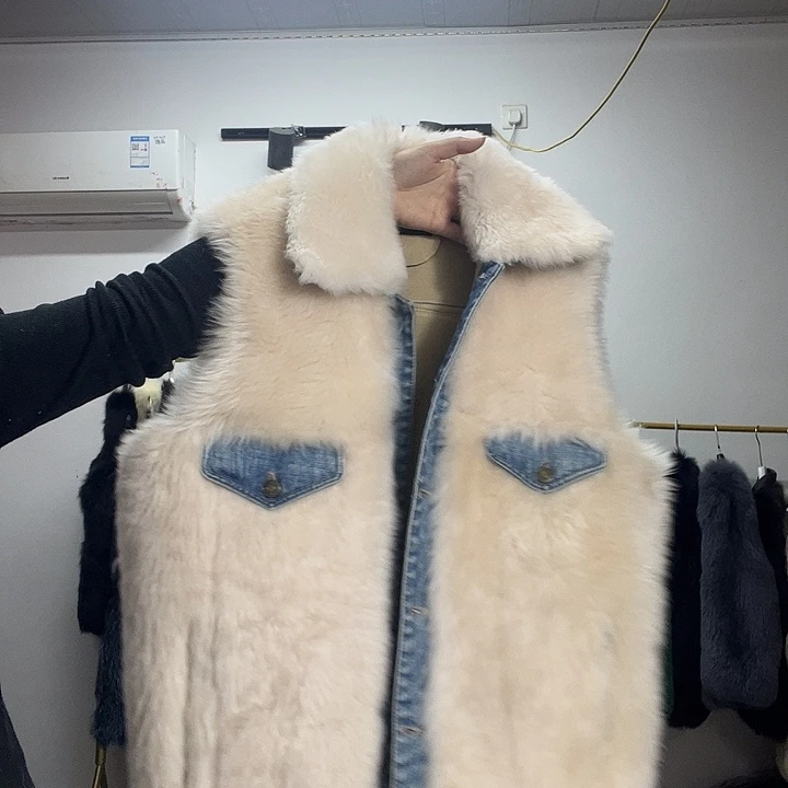 狐狸皮狐狸毛羊毛马甲