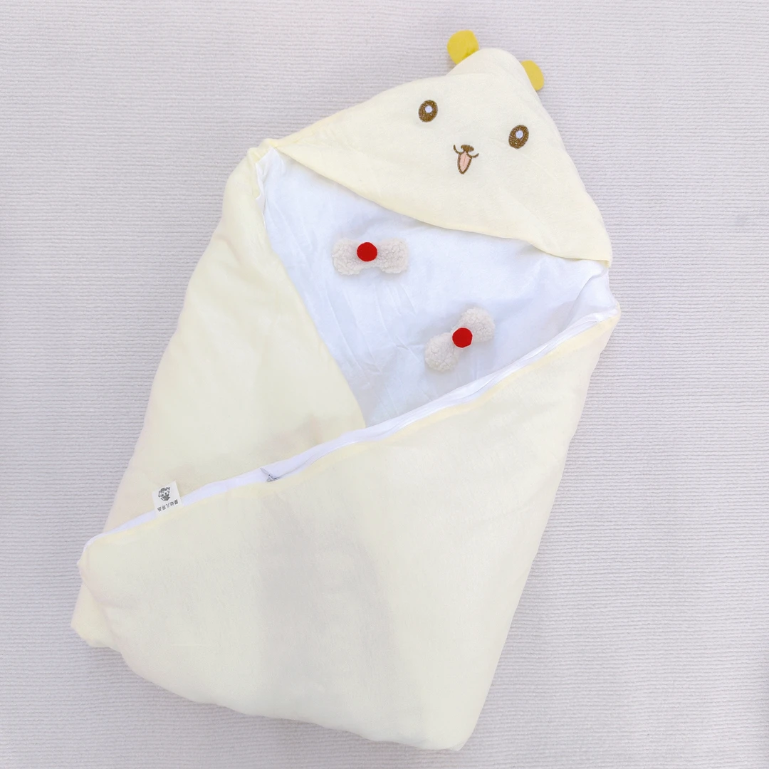 厚款儿童抱被（不挑花色）婴幼儿新生儿柔软可爱连帽裹被