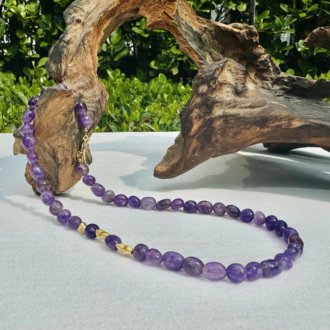 【梦紫】随型紫水晶项链 紫色 气质 灵性 智慧 人际 平和