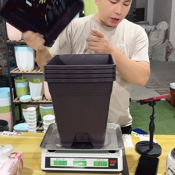 方盆口26高28紫砂色5个无托