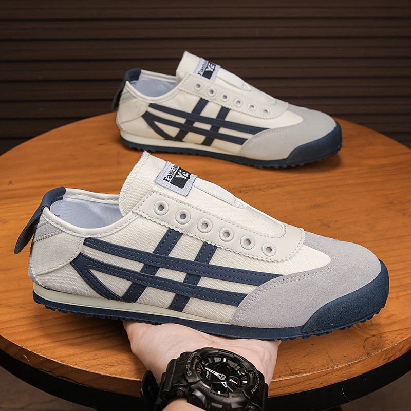 透气帆布鞋2025一脚蹬休闲潮鞋潮流百搭薄款软底阿甘鞋