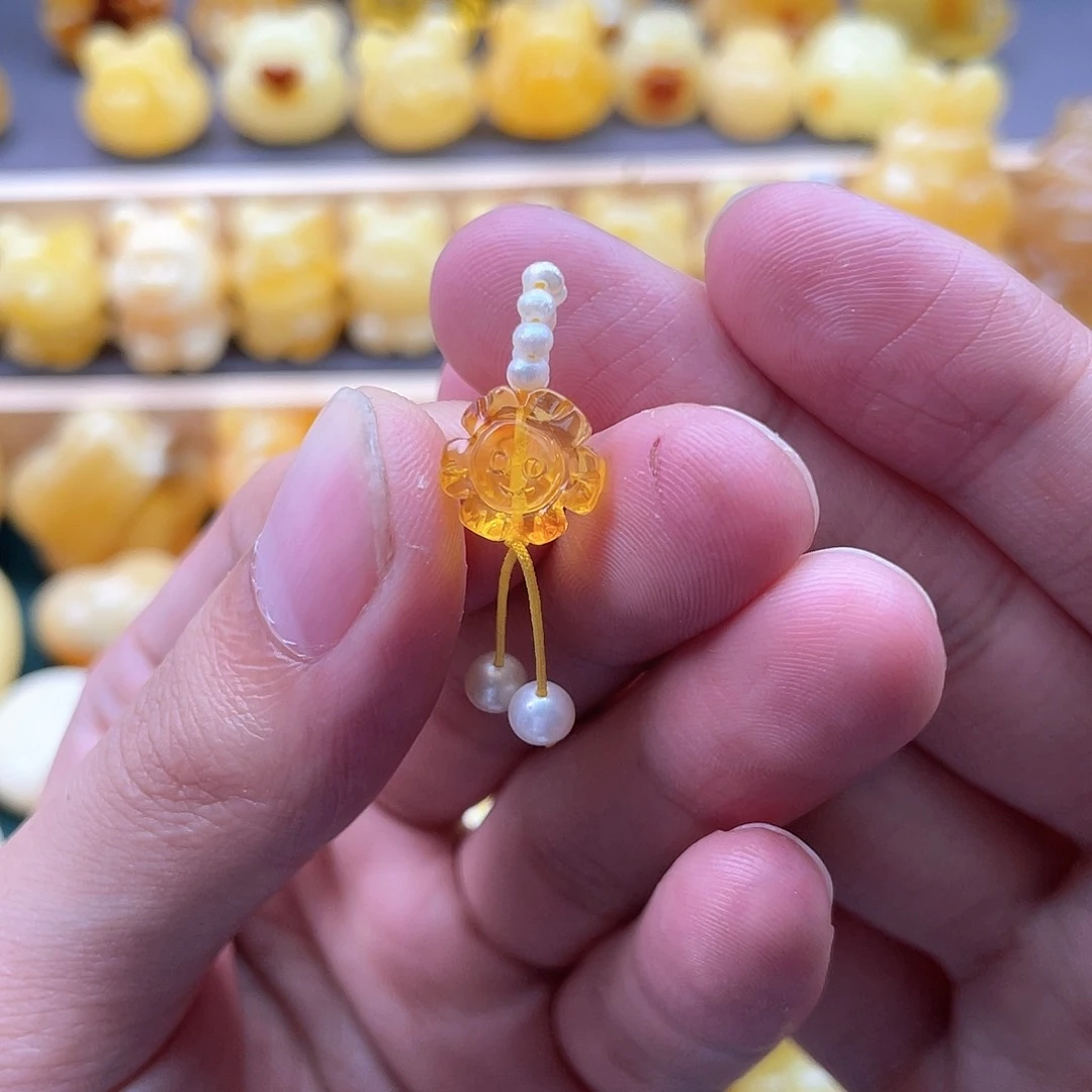 未镶嵌琥珀裸石蕊*蜜蜡