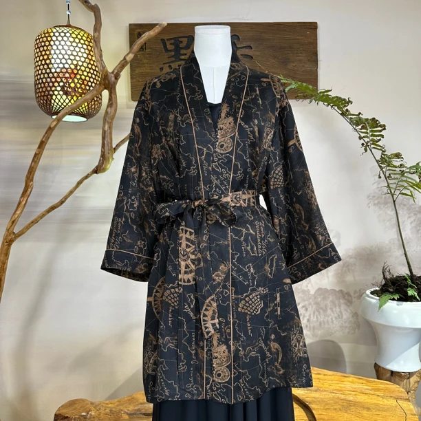 XuanGeMoXiang/轩阁墨香复古气质外套 MX661310 国风香云纱