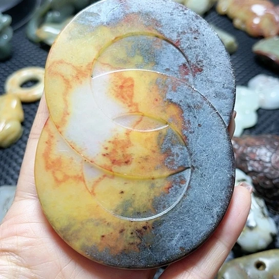 白玉菩提吊坠摆件