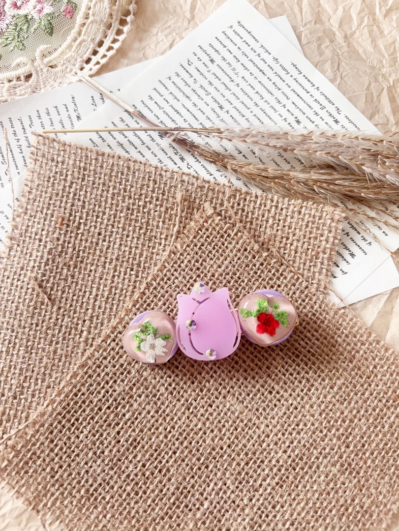 韩国进口网红进口郁金香发夹干花发夹A20