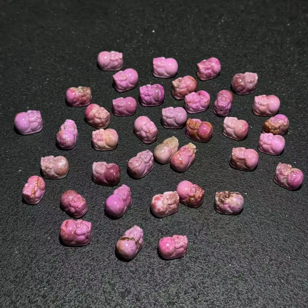 【祁恩珠宝】樱花粉貔貅单珠D042906-多样性发其一