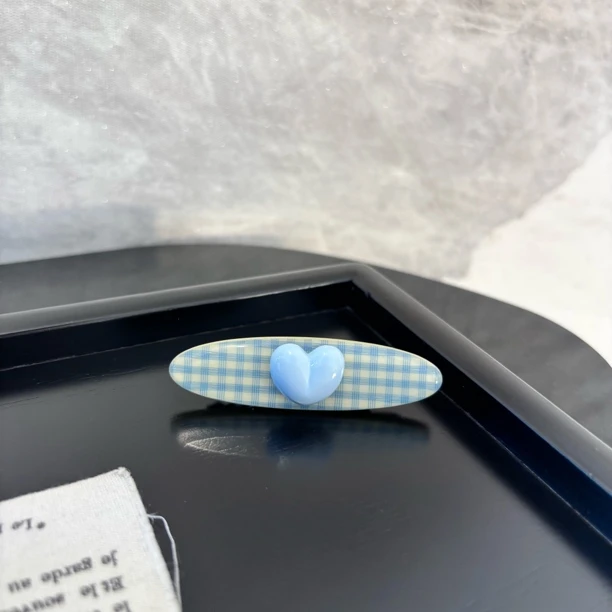 蓝爱心发夹FJ1443（一个）