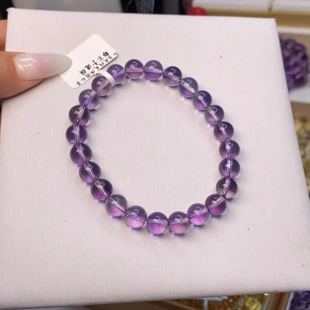 阿***哒手串水晶未镶嵌巴紫99净8.4克26 B85