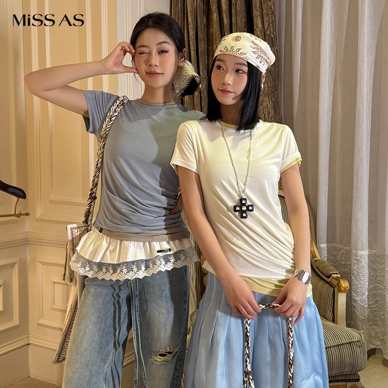 【MAKE IF】经典百搭合体弯刀T恤短袖上衣女款25春夏新品