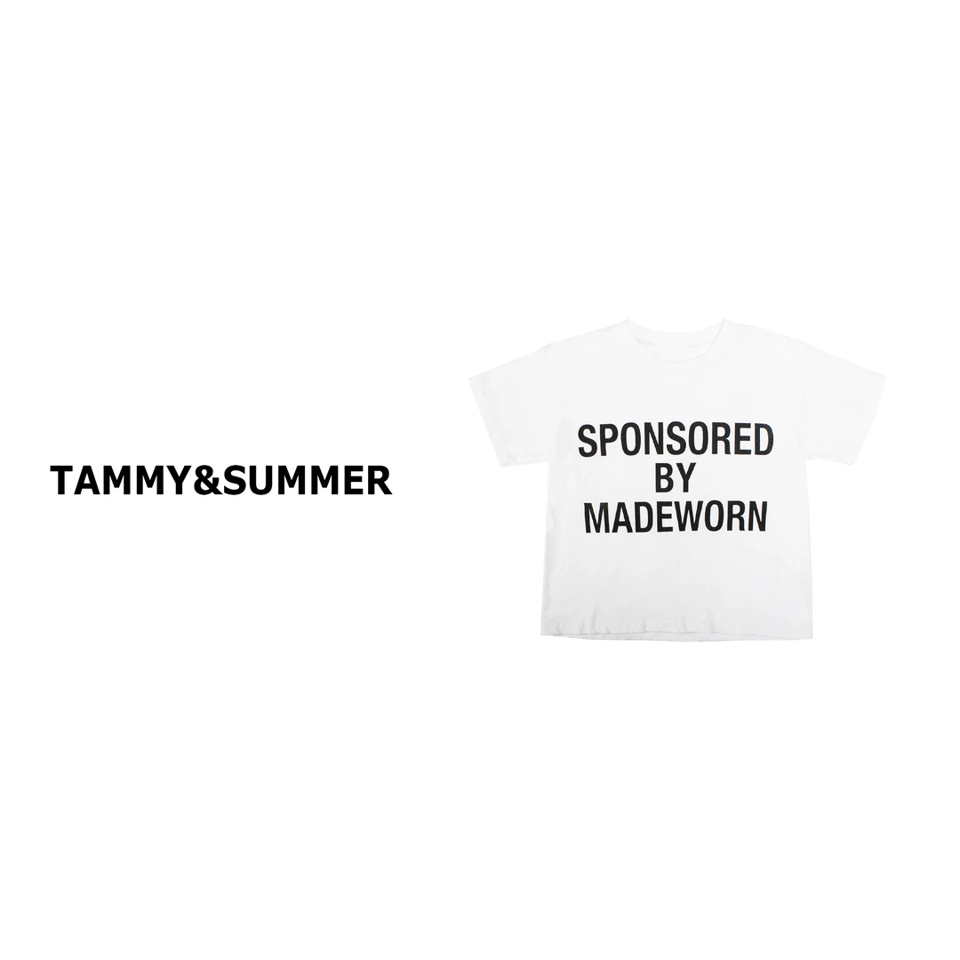 【Tammy&Summer】字母印花宽松百搭白色短袖T恤圆领简约上衣25464