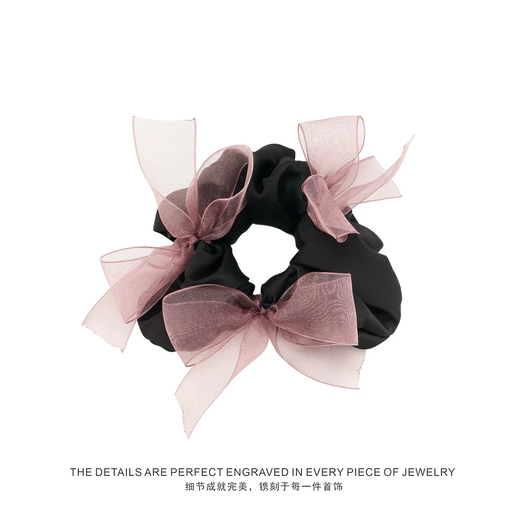 许我耀眼赵露思许研同款网纱蝴蝶结小肠发圈女2025年新款马尾头绳