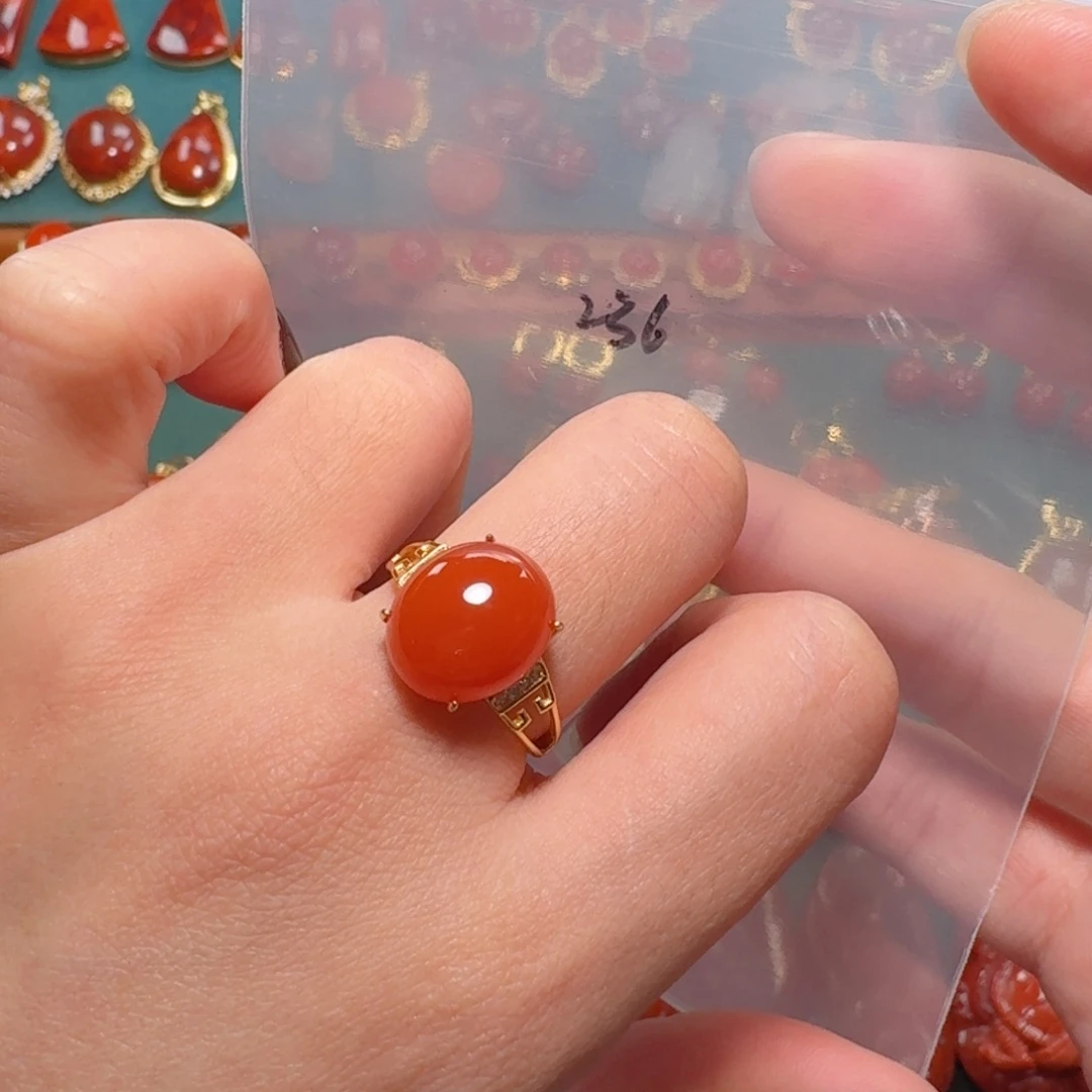 南红玛瑙南红银S925镶嵌