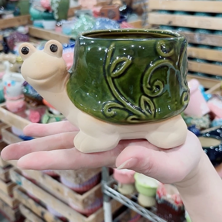 有孔.凑单10元陶瓷花盆发货！