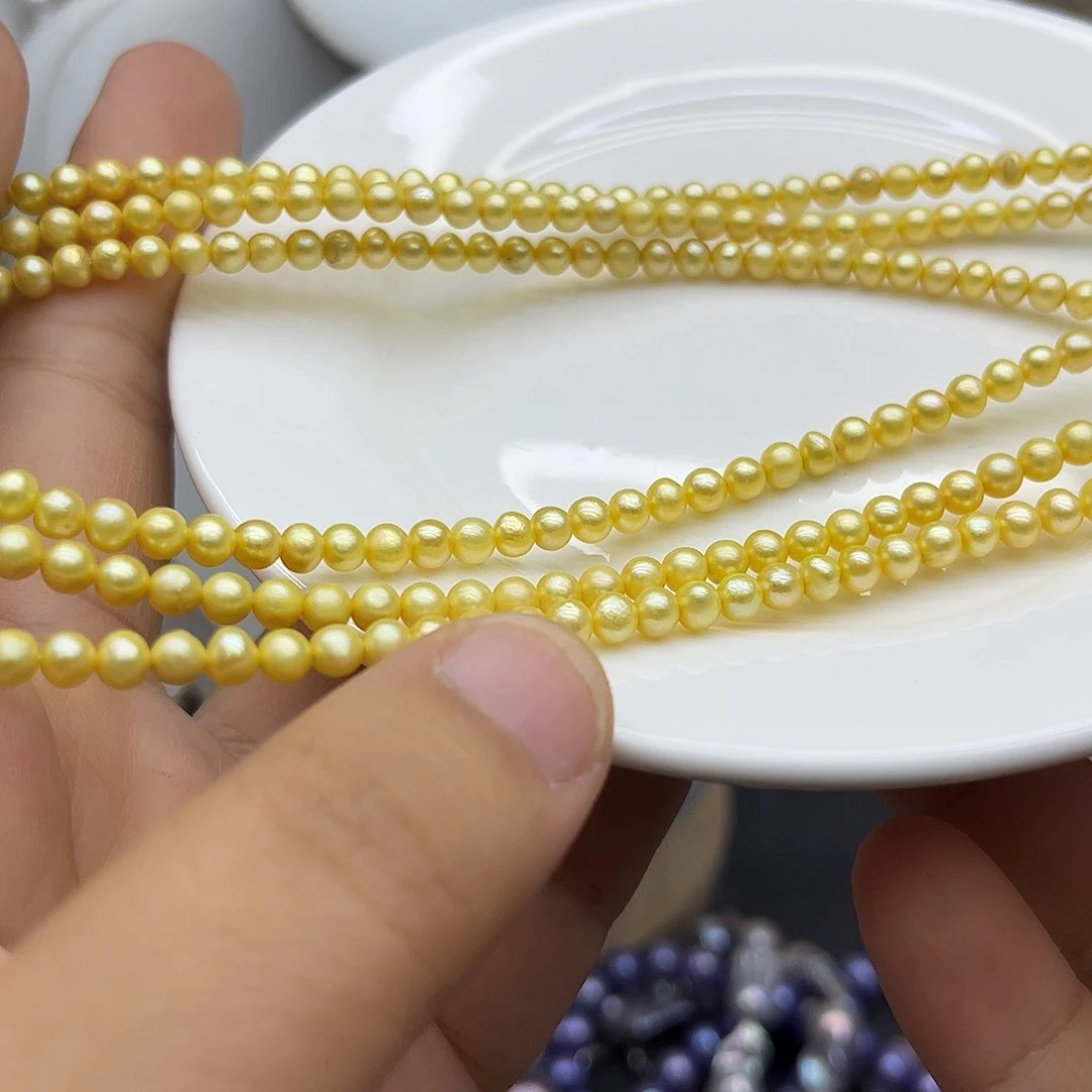 钛钢淡水珍珠项链