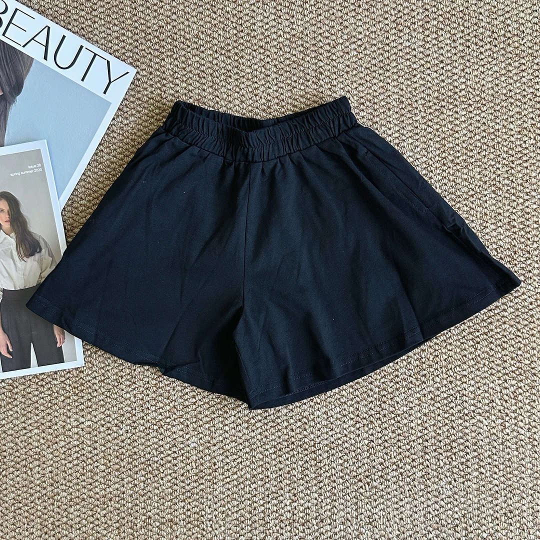 女童夏季百搭休闲风拼接时尚短裤简约A字CH323