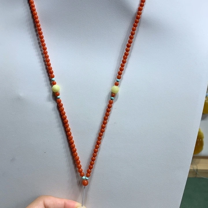 颈饰未镶嵌南红玛瑙3.8mm