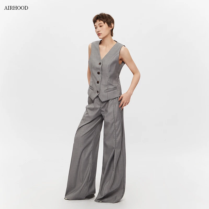 AIRHOOD 叠穿西装马甲女款背心春夏修身短款气质辣妹上衣91070