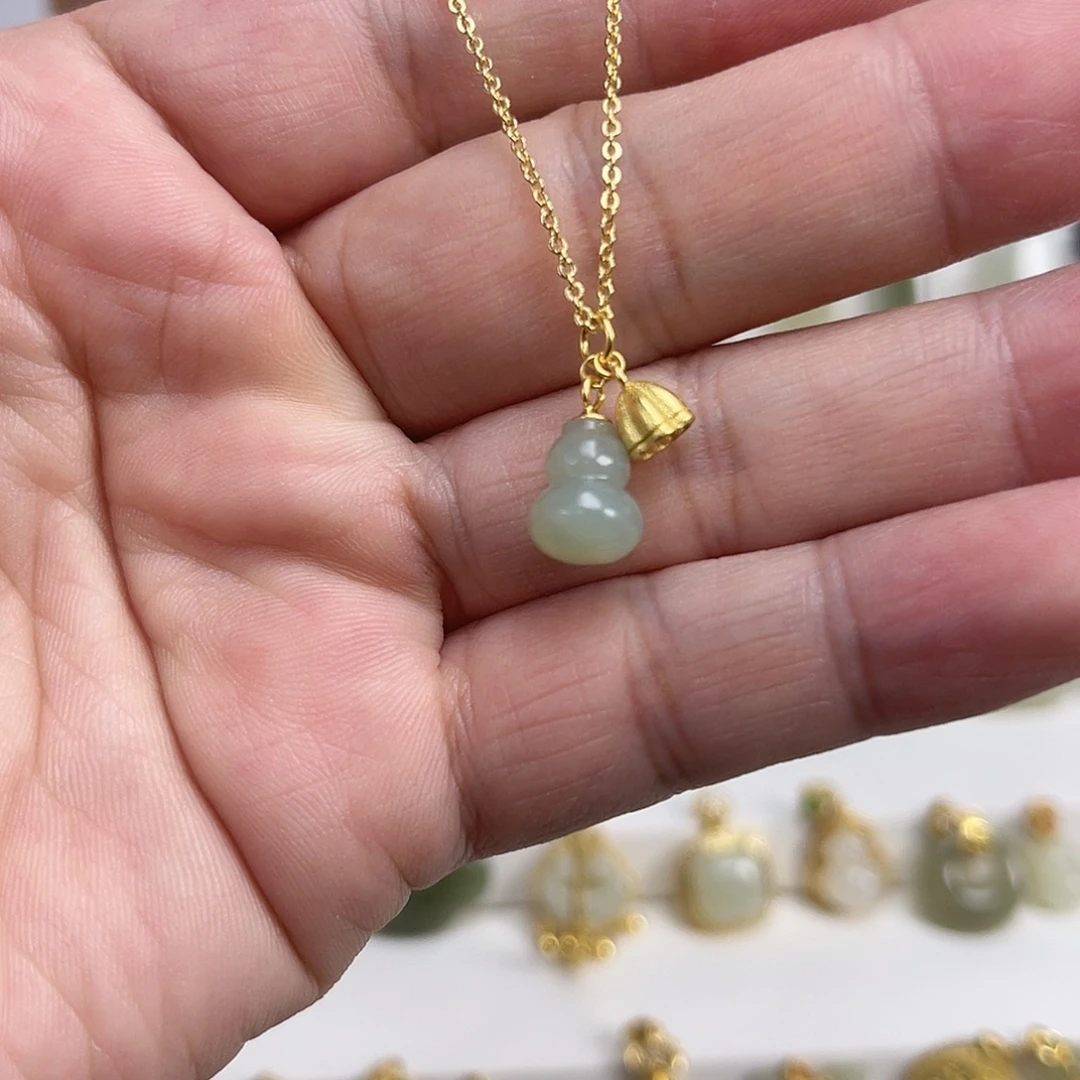 和田玉银S925镶嵌颈饰