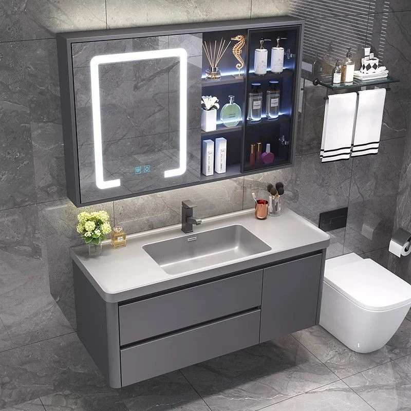 轻奢岩石一体盆现代简约卫生间洗漱台洗手盆洗脸盆