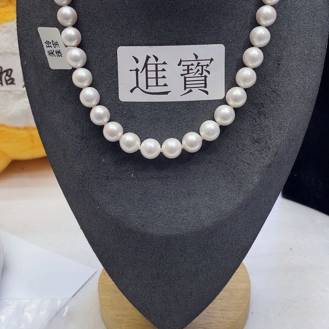 淡水珍珠银S925镶嵌颈饰