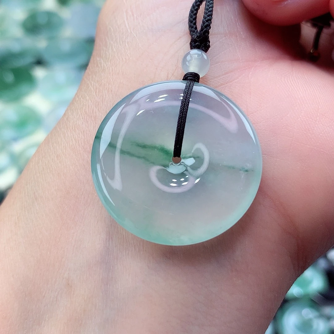 翡翠未镶嵌颈饰编号39尺寸27.2-5.4