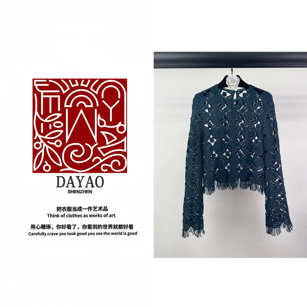 「DAYAO」24s新款时尚休闲镂空百搭轻奢高端女装WYA24825