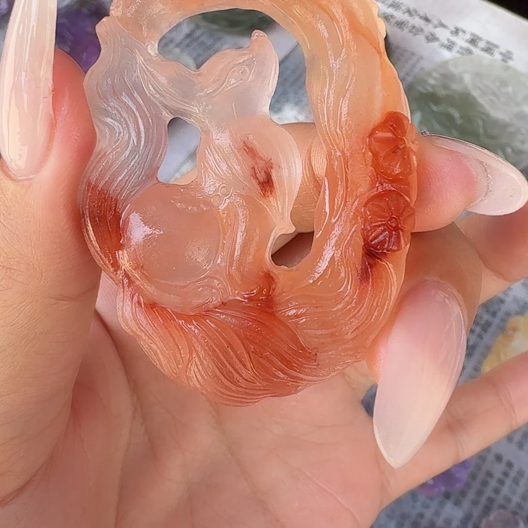 未镶嵌颈饰水晶南****生兔毛望月